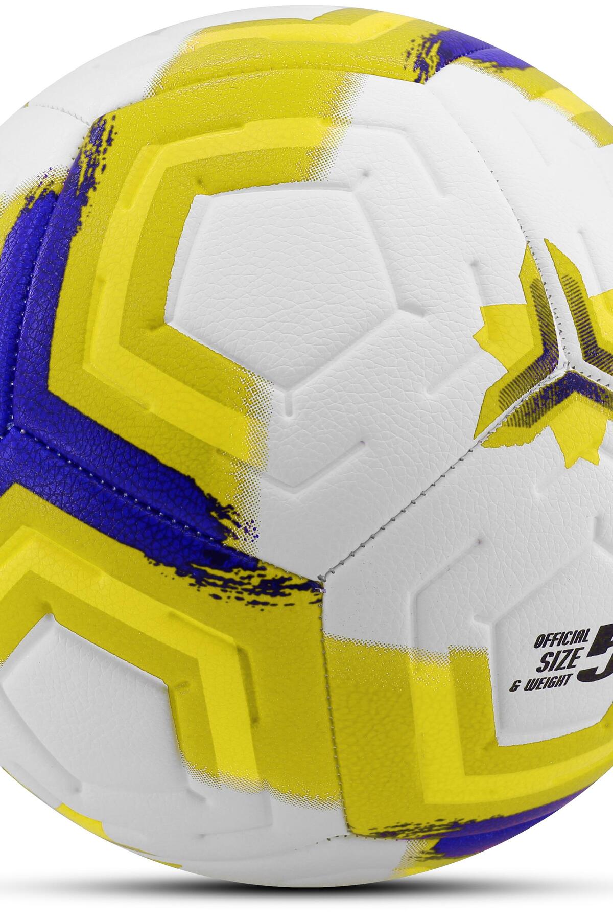 Orijinal Futbol Topu Premiera Sert Zemin Halı Saha Futbol Topu Hibrit Sarı No:5