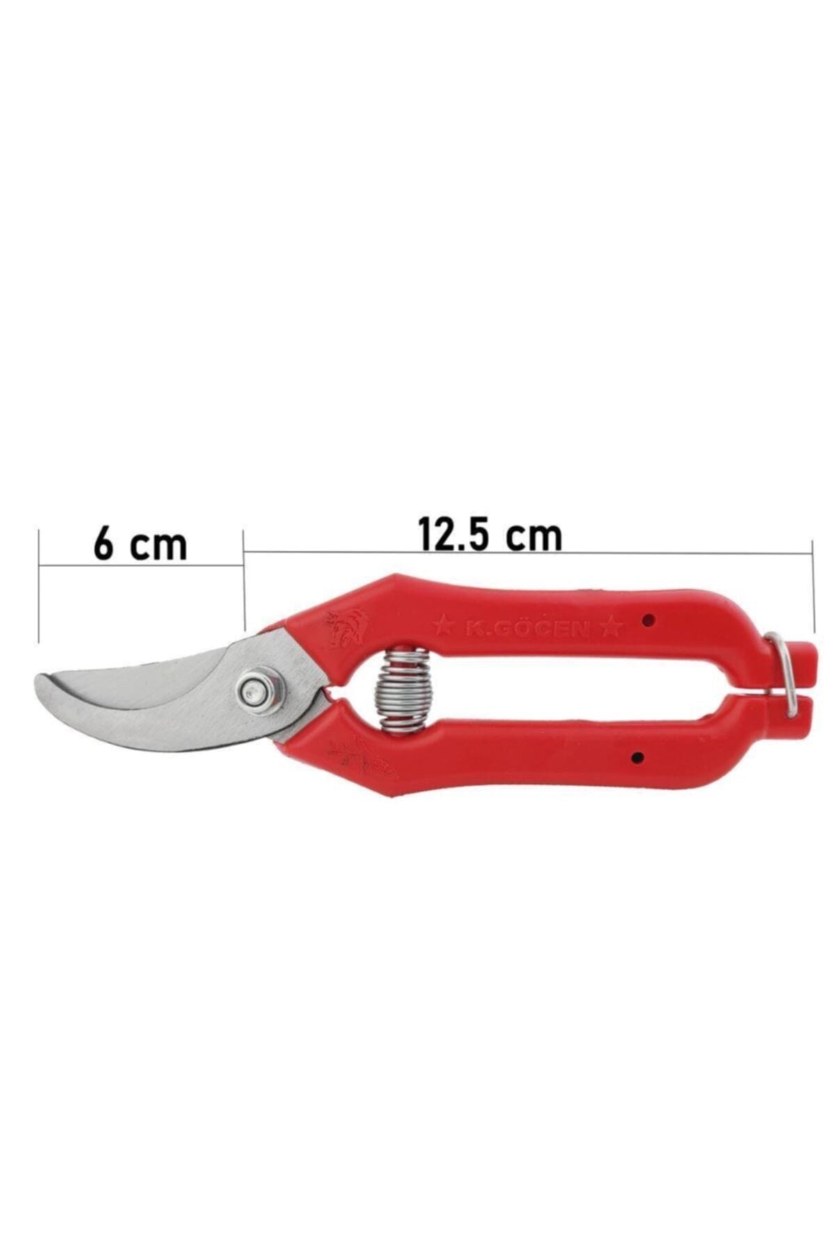Göcen Narenciye Üzüm Bağ Budama Makası Eğri Uçlu 18.5 Cm KIRMIZI