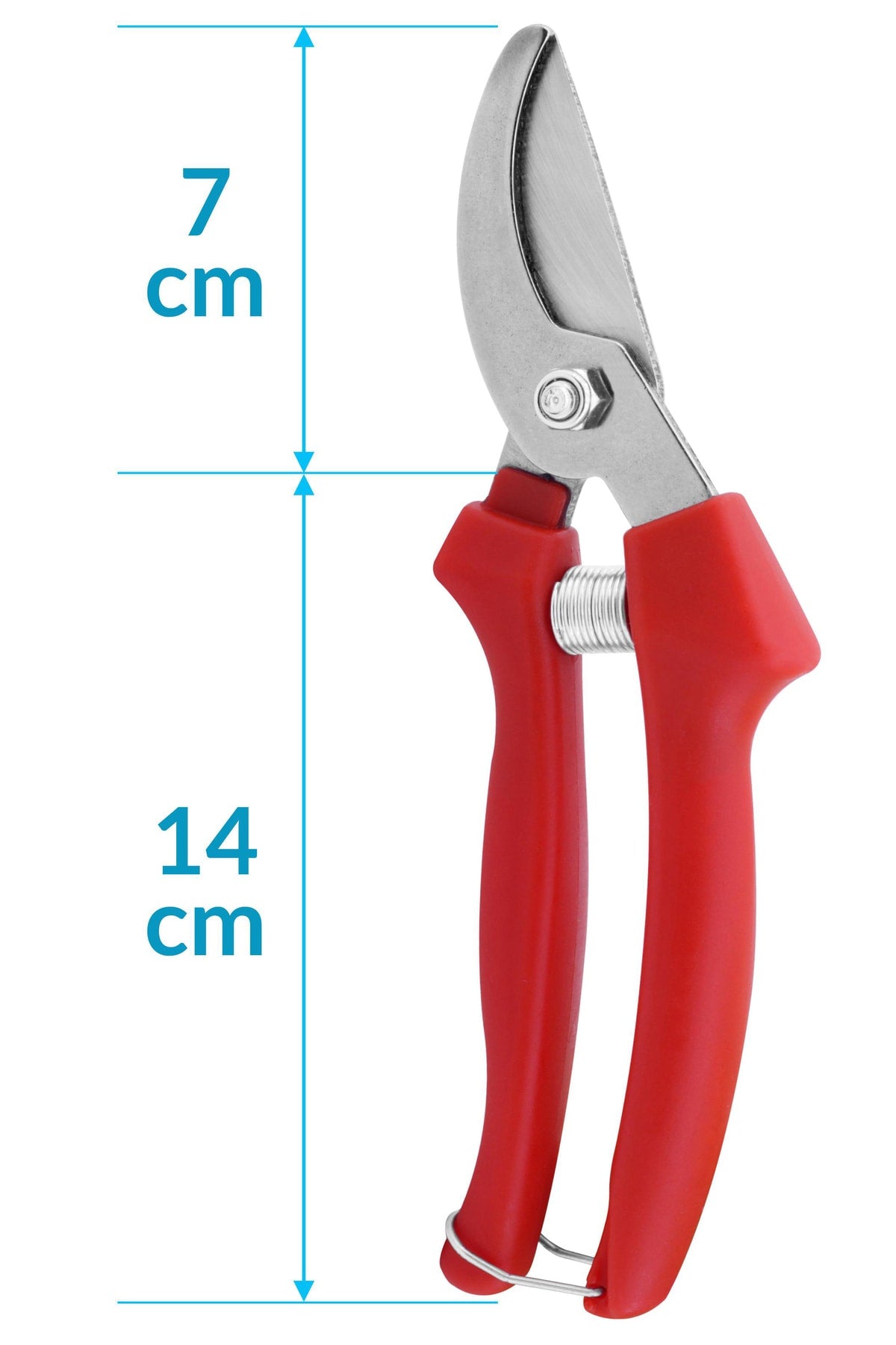 Aslankara Akman Budama Bağ Üzüm Makası Eğri Kırmızı 21 Cm