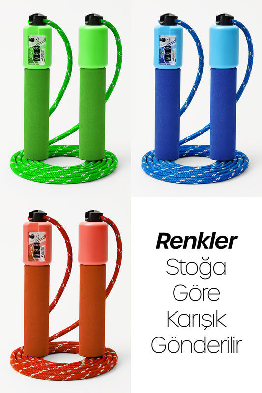 Sayaçlı Atlama İpi Uzunluk Ayarlanabilir Atlama Sekme İpi Jump Rope Örgü İpli K1543