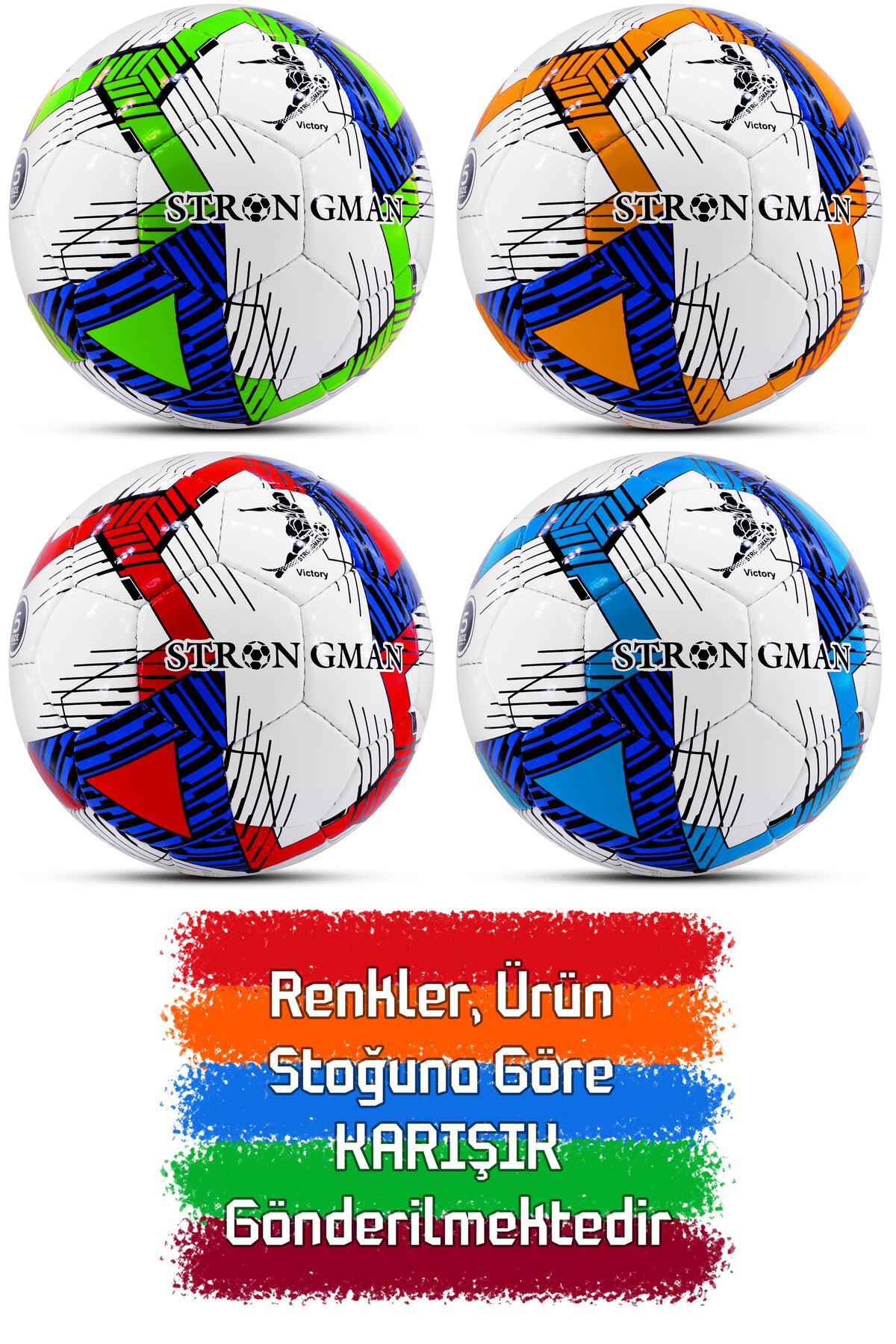Futbol Topu Pompalı Set Profesyonel El Dikişli Dayanıklı Sert Zemin Halı Saha Topu 701 No:5