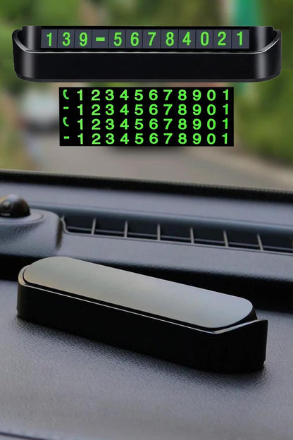 2li Set Araç Park Telefon Numaratörü Güneşlik Kartlıklı Gözlük Tutucu Aparatı Parkmatik Aç Kapa