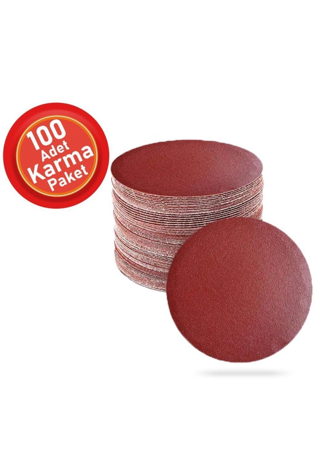 100 Adet Cırt Zımpara Spiral Avuç Içi Taşlama 115 Mm Harman Paket