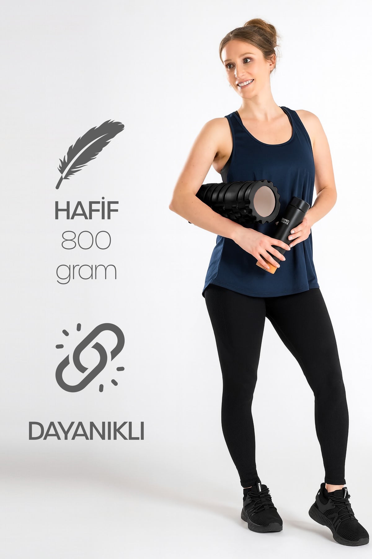 Foam Roller Fitness Masaj Rulosu Pilates Köpüğü Yüksek Yoğunluklu Orta Yumuşak