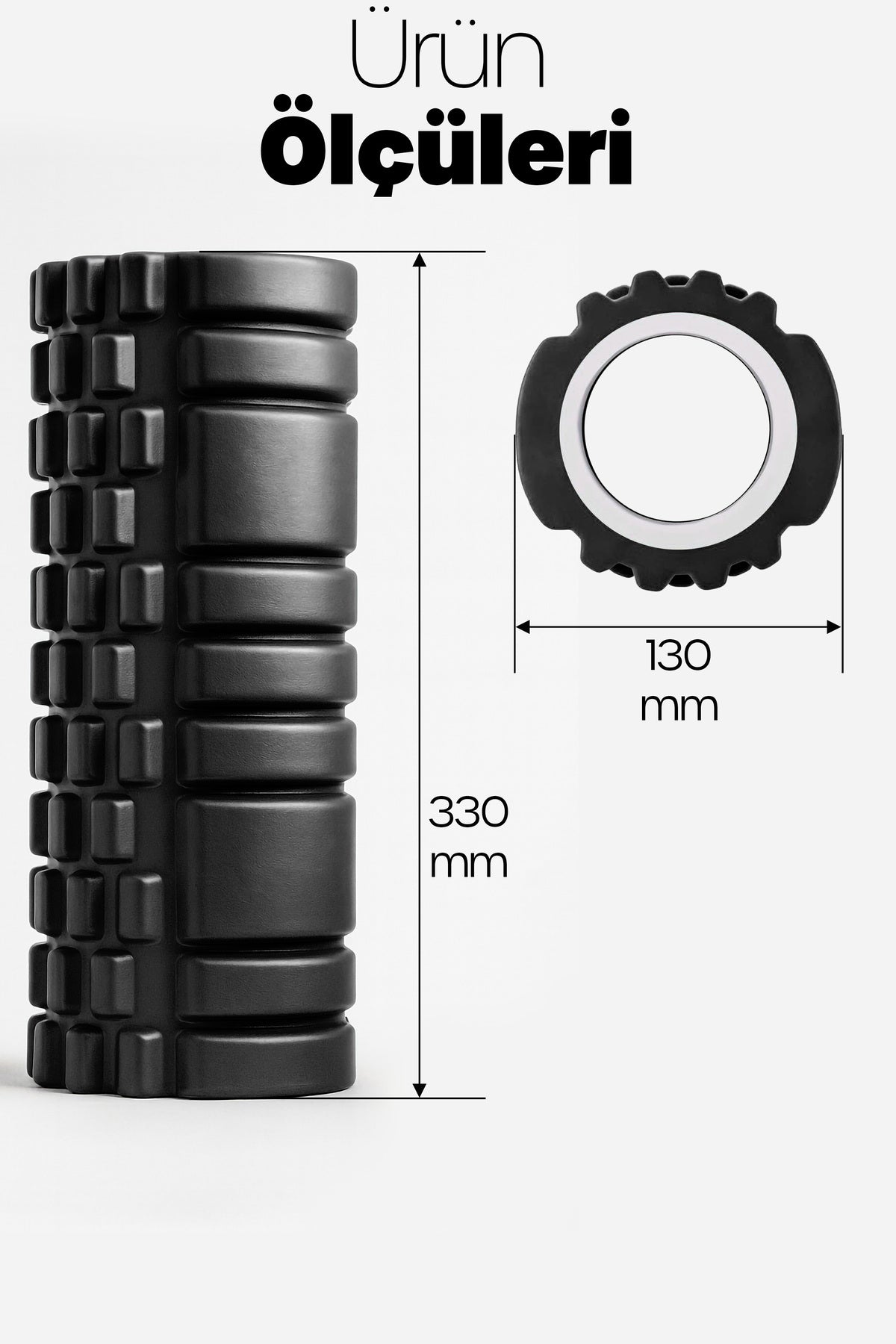 Foam Roller Fitness Masaj Rulosu Pilates Köpüğü Yüksek Yoğunluklu Orta Yumuşak