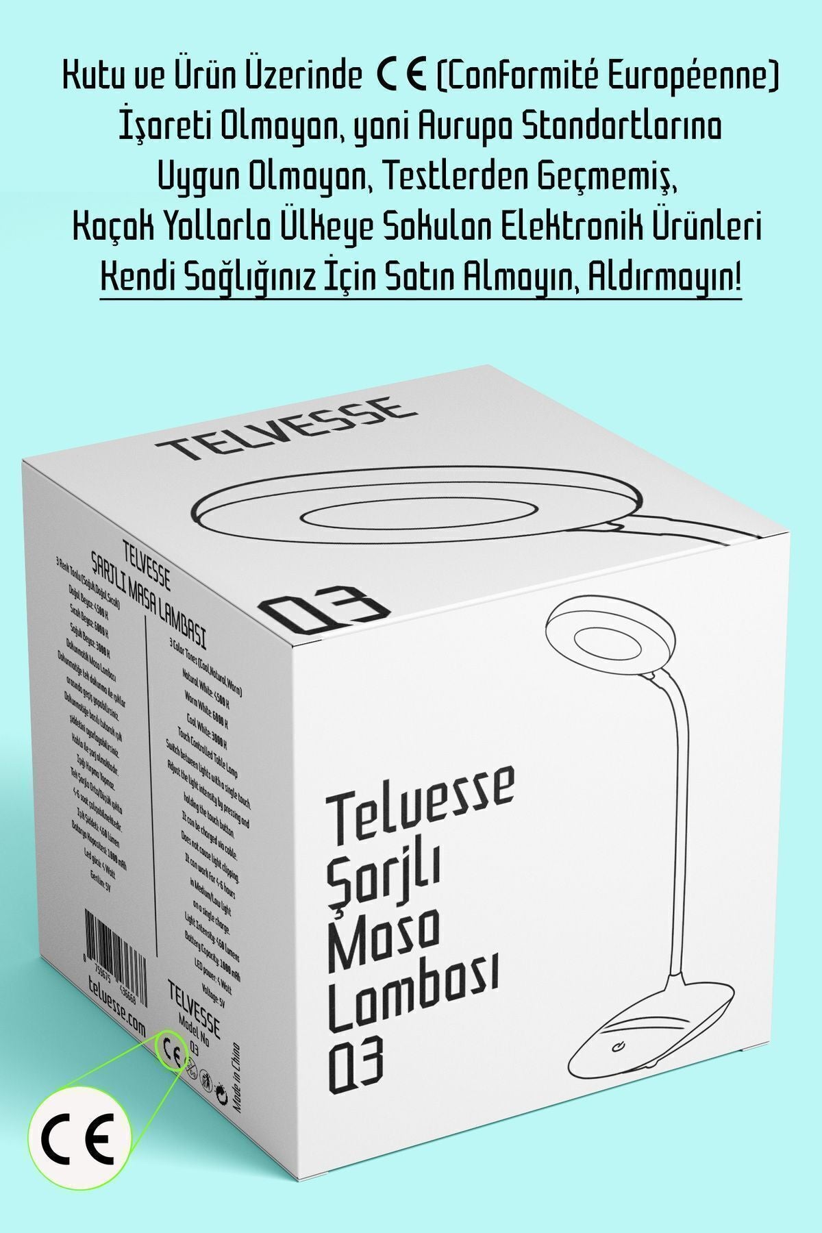 Şarjlı Masa Lambası Dokunmatik 3 Renk 24 Led Telefon Standlı Kademeli Çalışma Okuma Işığı