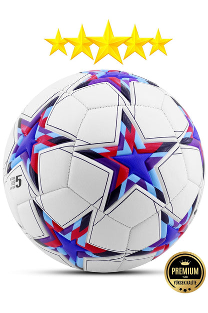 Futbol Topu Şampiyonlar Ligi Topu UCL Halı Saha Sert Zemin Dayanıklı Top No:5 Mavi FT510