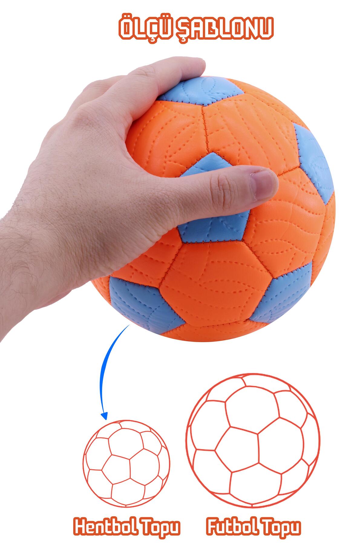 Hentbol Topu Renkli Soft Katman Çocuk Mini Futbol Topu No:1 İç Mekan Minik Top