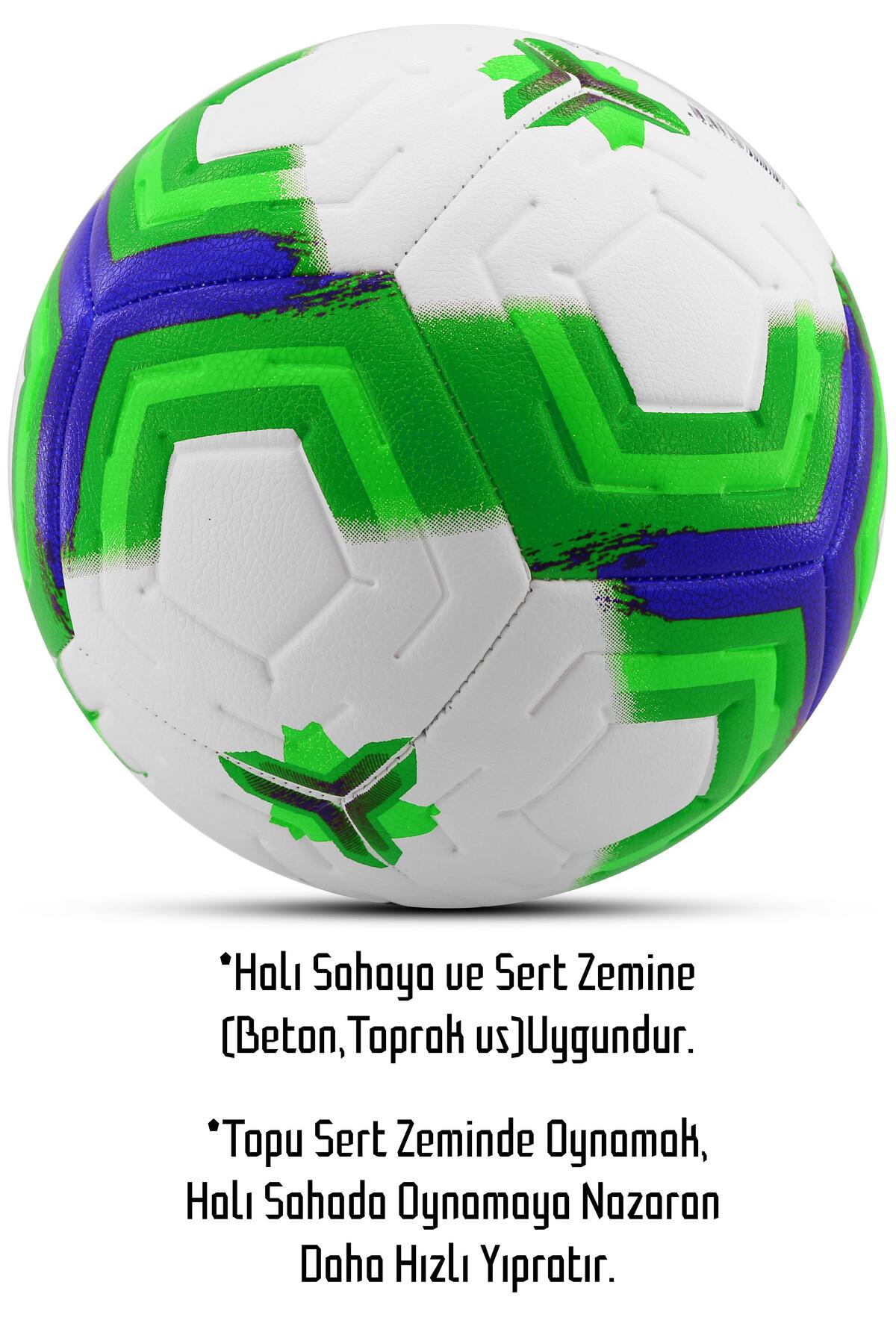 Orijinal Futbol Topu Premiera Sert Zemin Halı Saha Futbol Topu Hibrit Yeşil No:5