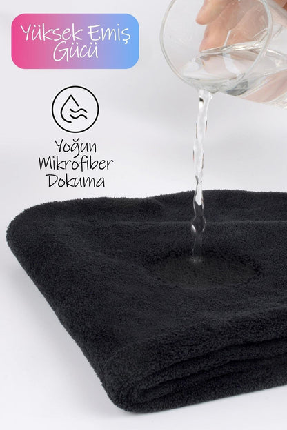 Kalın Mikrofiber Saç Havlusu Plaj Deniz Havuz Bonesi Kurulama Banyo Saç Kurutma Baş Havlusu Krem