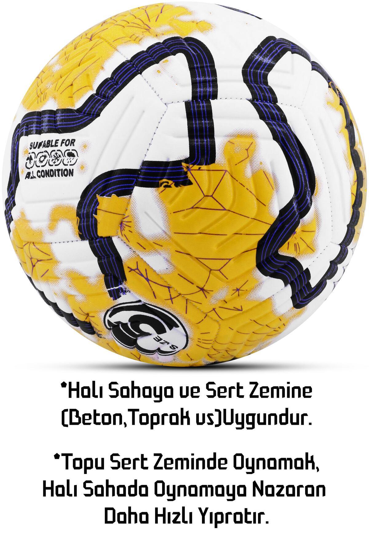 Orijinal Futbol Topu COLOR Pompalı Set Sert Zemin Halı Saha Futbol Topu Hibrit No:5