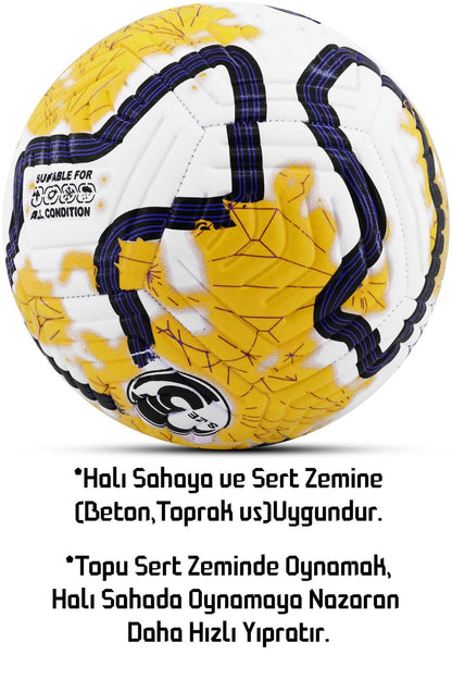 Orijinal Futbol Topu COLOR Pompalı Set Sert Zemin Halı Saha Futbol Topu Hibrit No:5