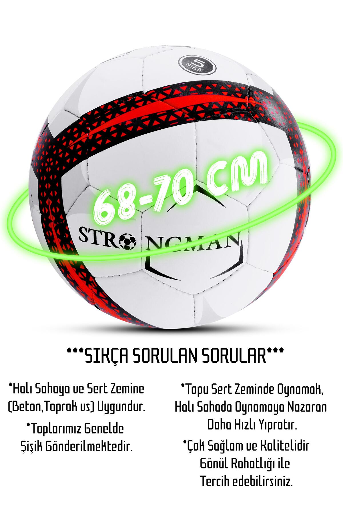 Futbol Topu Pompalı Set Profesyonel El Dikişli Dayanıklı Sert Zemin Halı Saha Topu 099 No:5