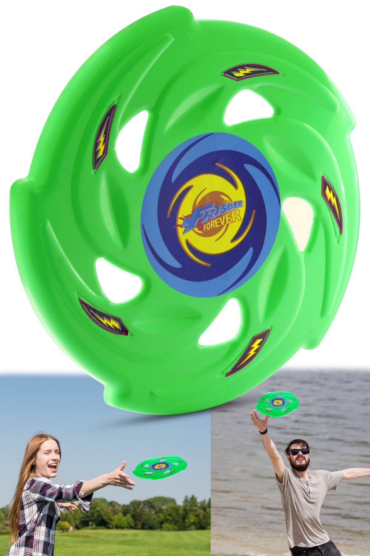 3lü Frisbee Frizbi Fırlatma Diski Disk Atma Oyunu Çocuk Yetişkin Plaj Bahçe Oyuncak 24 Cm