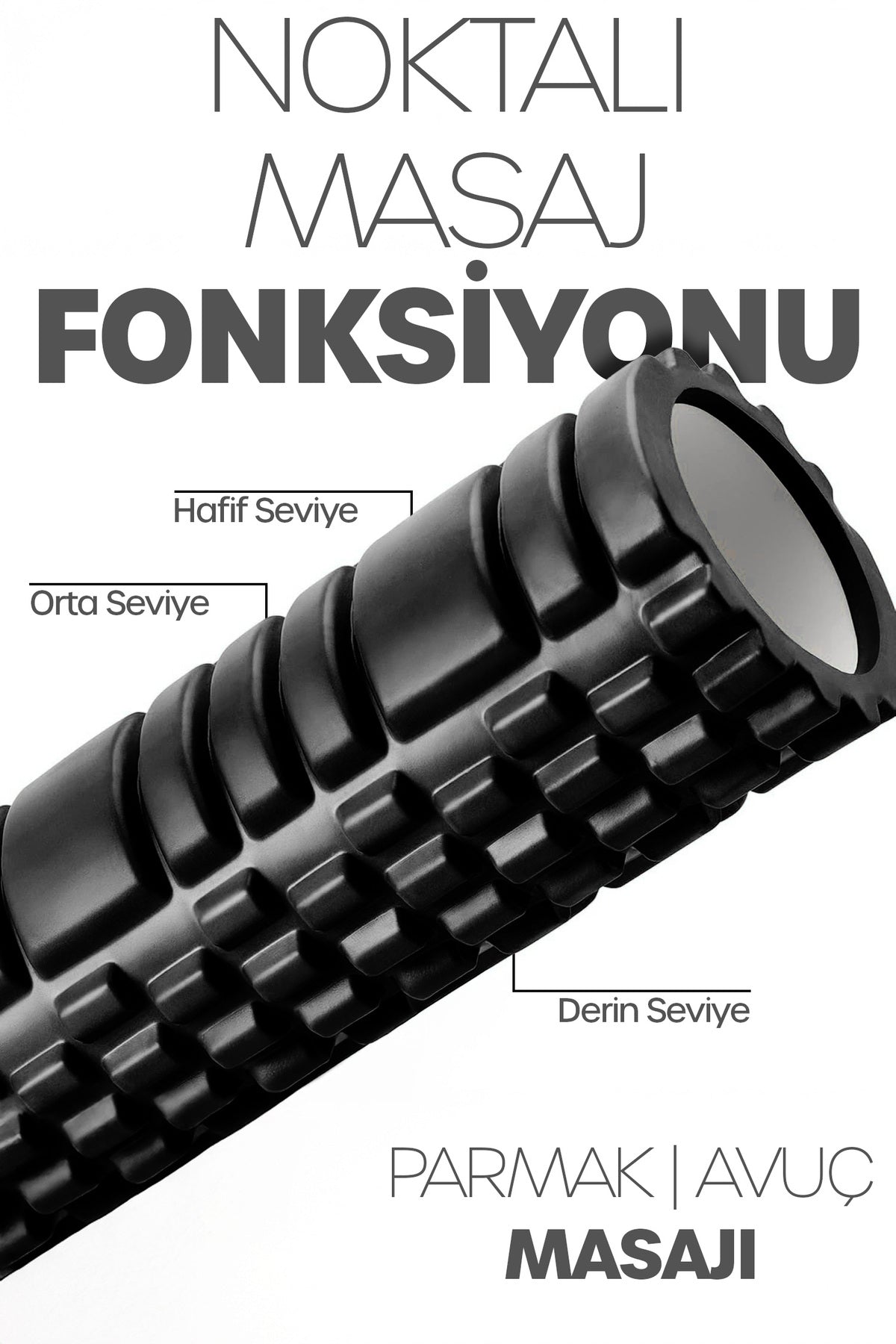 Foam Roller Fitness Masaj Rulosu Pilates Köpüğü Yüksek Yoğunluklu Orta Yumuşak