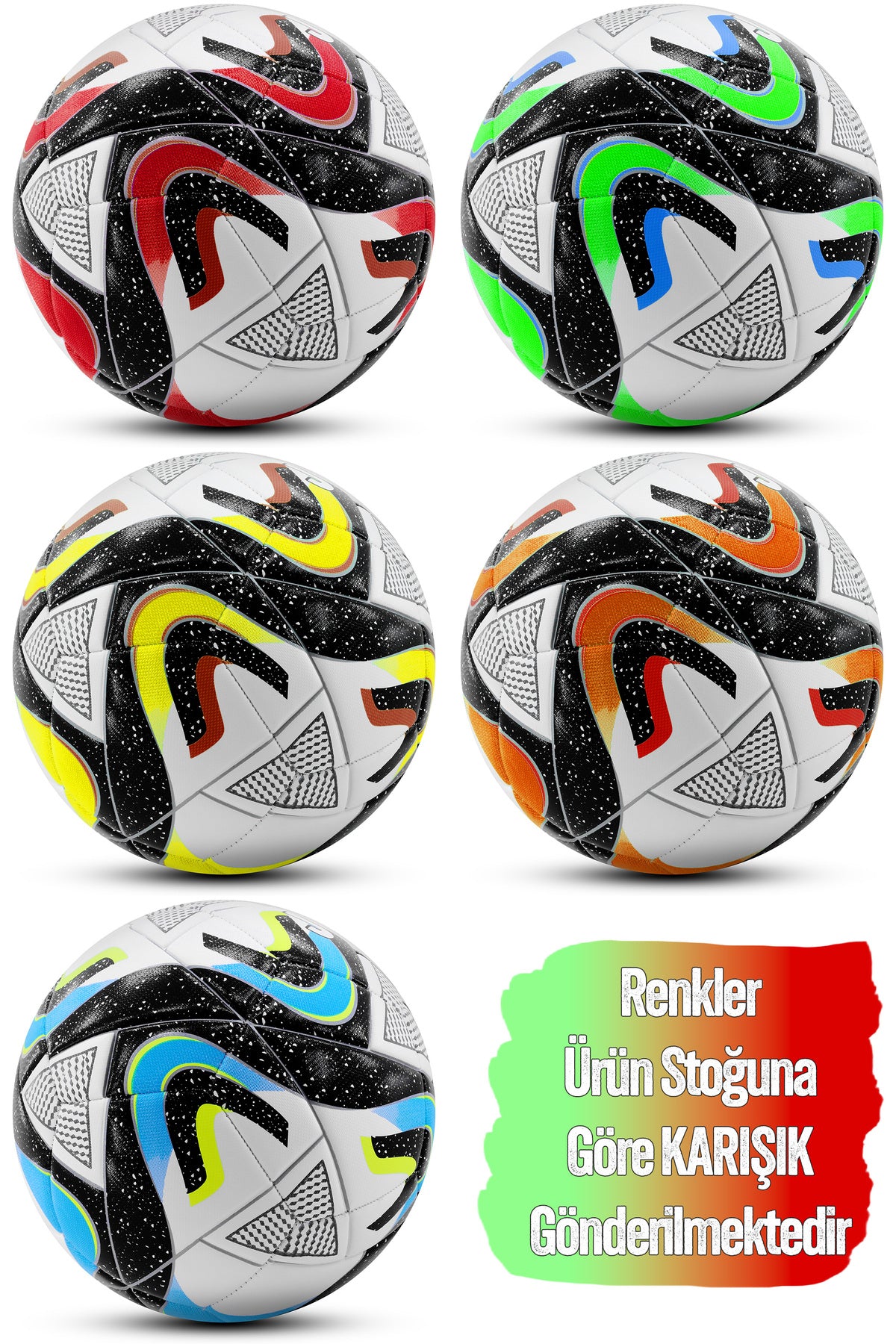 Orijinal Futbol Topu Wind Şişirme Pompalı Sert Zemin Halı Saha Futbol Topu Kırmızı Hibrit No:5.