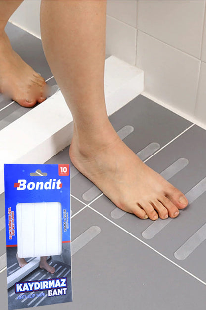 Bondit Banyo Mutfak Fayans Merdiven Kaygan Zemin Kaymaz Bandı Kaydırmazlık Bant 2x20cm