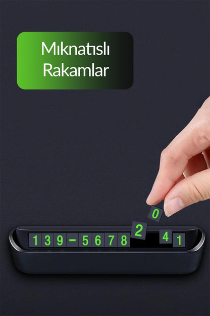 Fosforlu Aç Kapa Araç Numaratörü Araba Park Telefon Numarası Aparatı Parkmatik