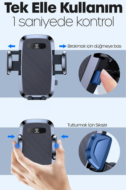 2li Set Havalandırma Araç İçi Telefon Tutucu + Araç Numaratörü Klima Vantuzlu Araba Telefon Tutacağı