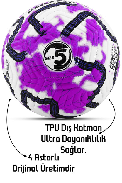 Orijinal Futbol Topu COLOR Pompalı Set Sert Zemin Halı Saha Futbol Topu Hibrit No:5