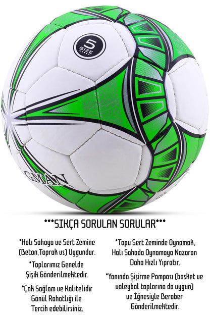 Futbol Topu El Dikişli Pompalı SET Ultra Dayanıklı Sert Zemin Halı Saha Topu 5 Numara