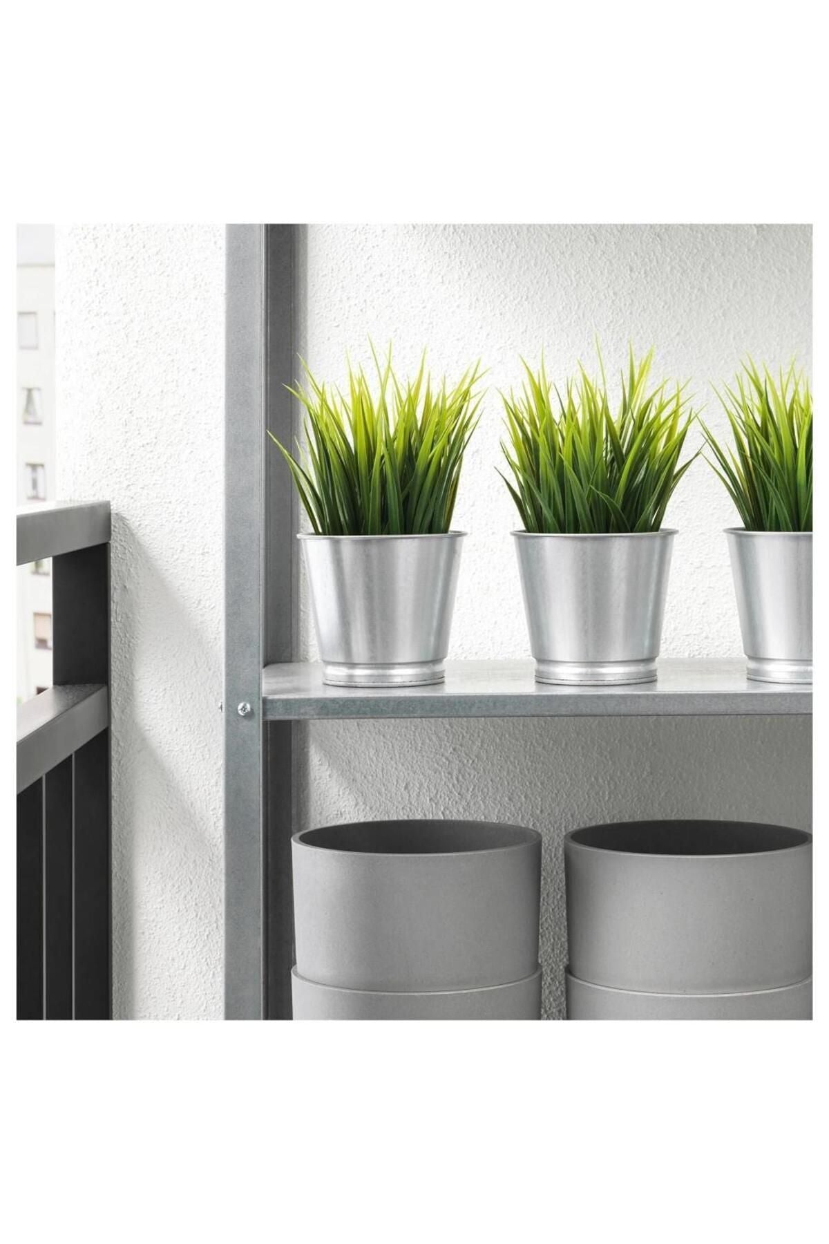 Bıntje Galvanizli Çelik Saksı - 9 Cm X 3 Adet