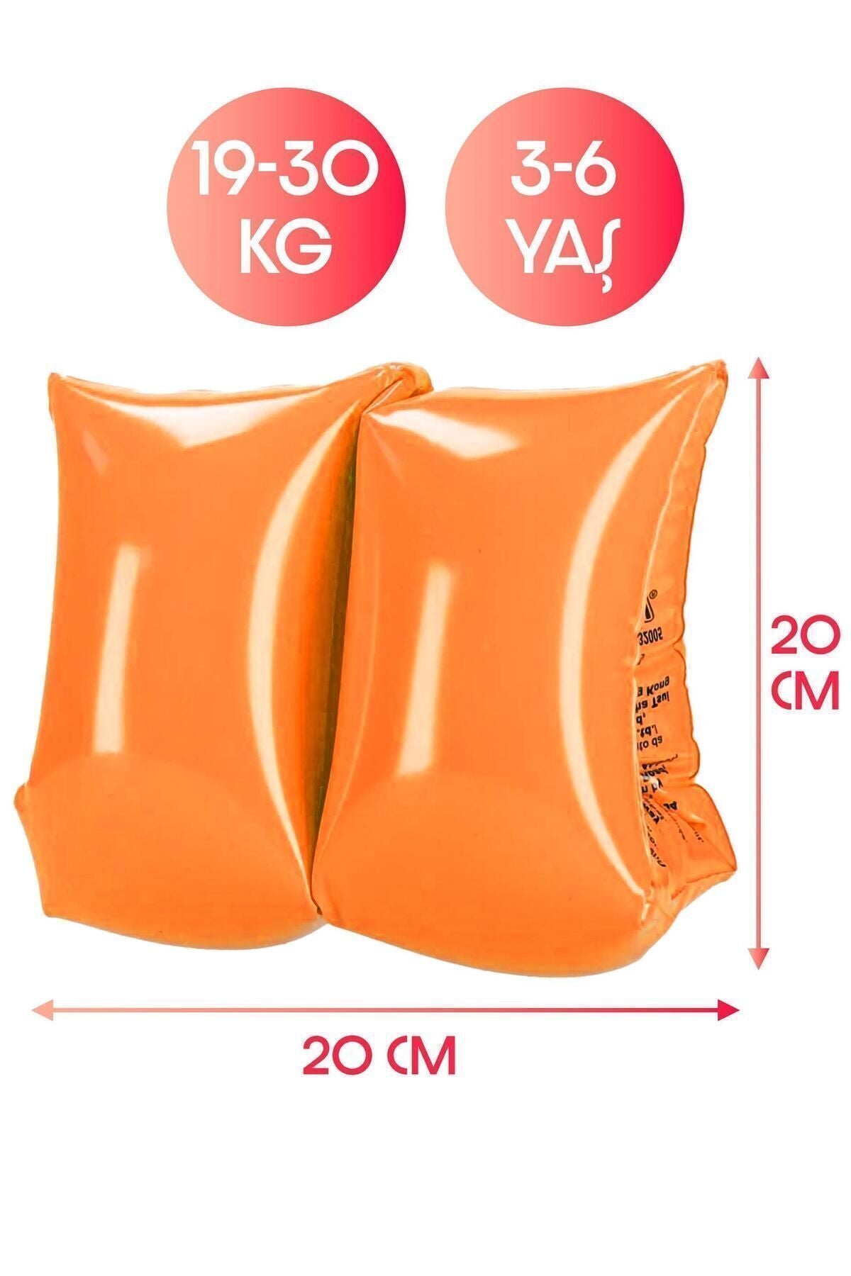 Çocuk Yüzme Kolluk 3-6 Yaş 19-30 kg Şişme Deniz Havuz Yüzücü Kolluk Yüzme Kolluğu Turuncu