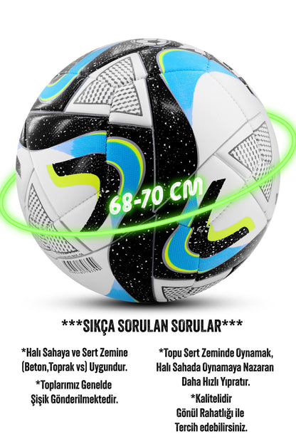 Orijinal Futbol Topu Wind Şişirme Pompalı Sert Zemin Halı Saha Futbol Topu Kırmızı Hibrit No:5.