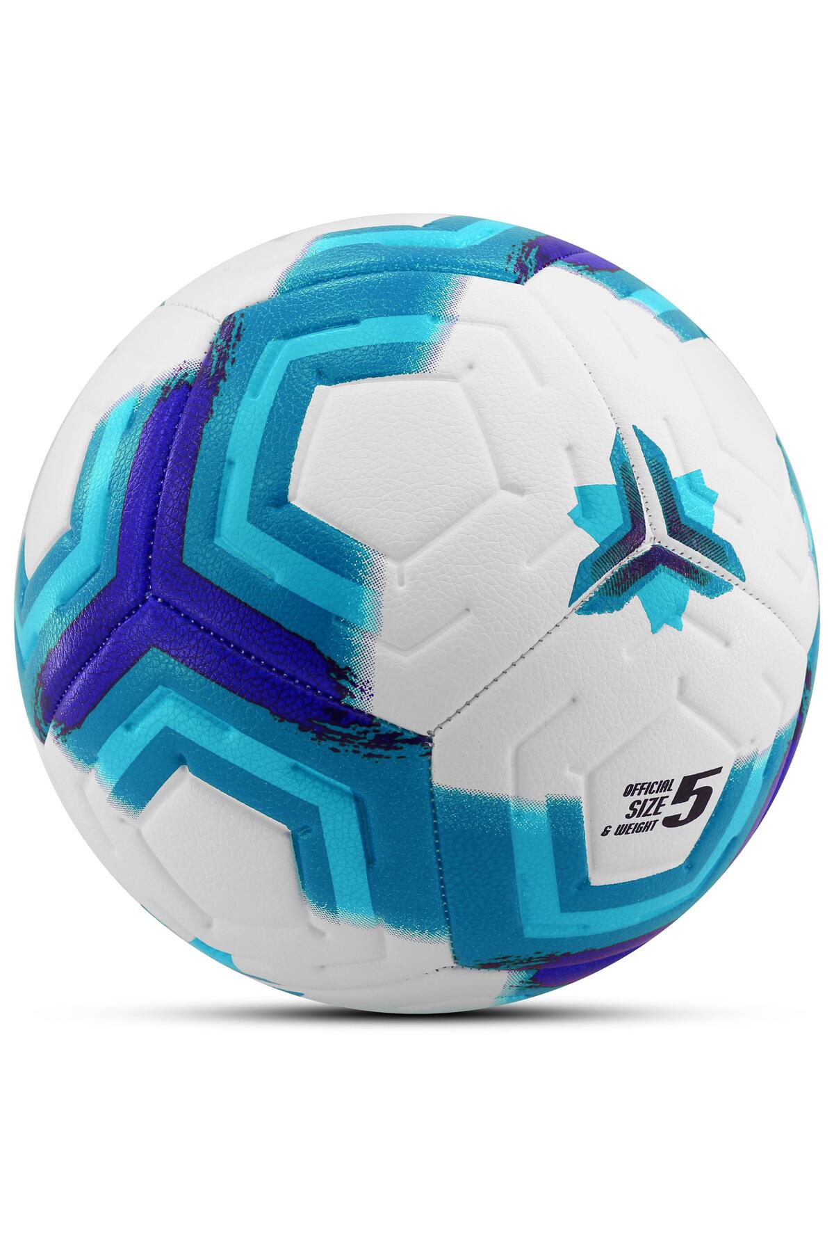 Orijinal Futbol Topu Premiera Sert Zemin Halı Saha Futbol Topu Hibrit Mavi No:5