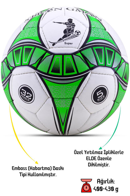 Futbol Topu El Dikişli Pompalı SET Ultra Dayanıklı Sert Zemin Halı Saha Topu 5 Numara