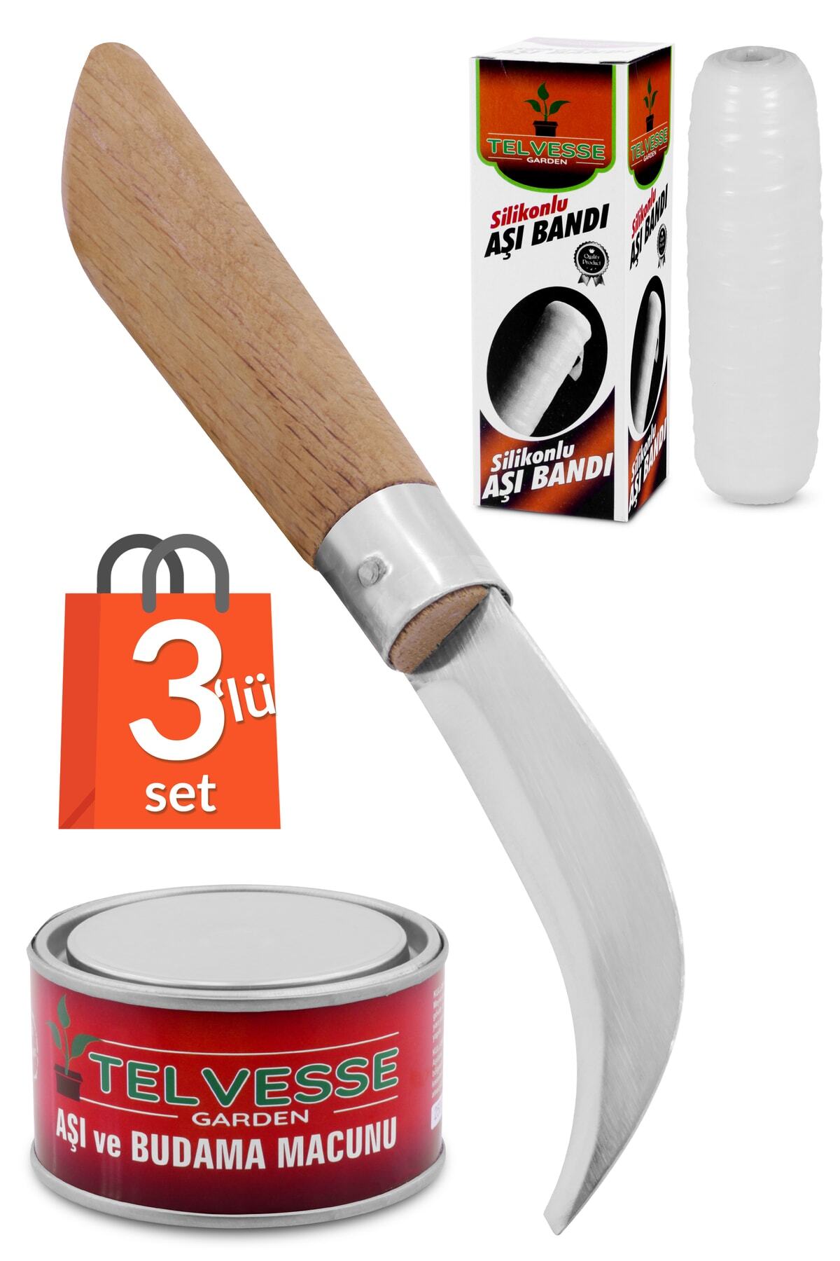 Bayram Aşı Bıçağı 22 Cm No 3 Aşı Macunu Aşı Bandı 3 Lü Paket