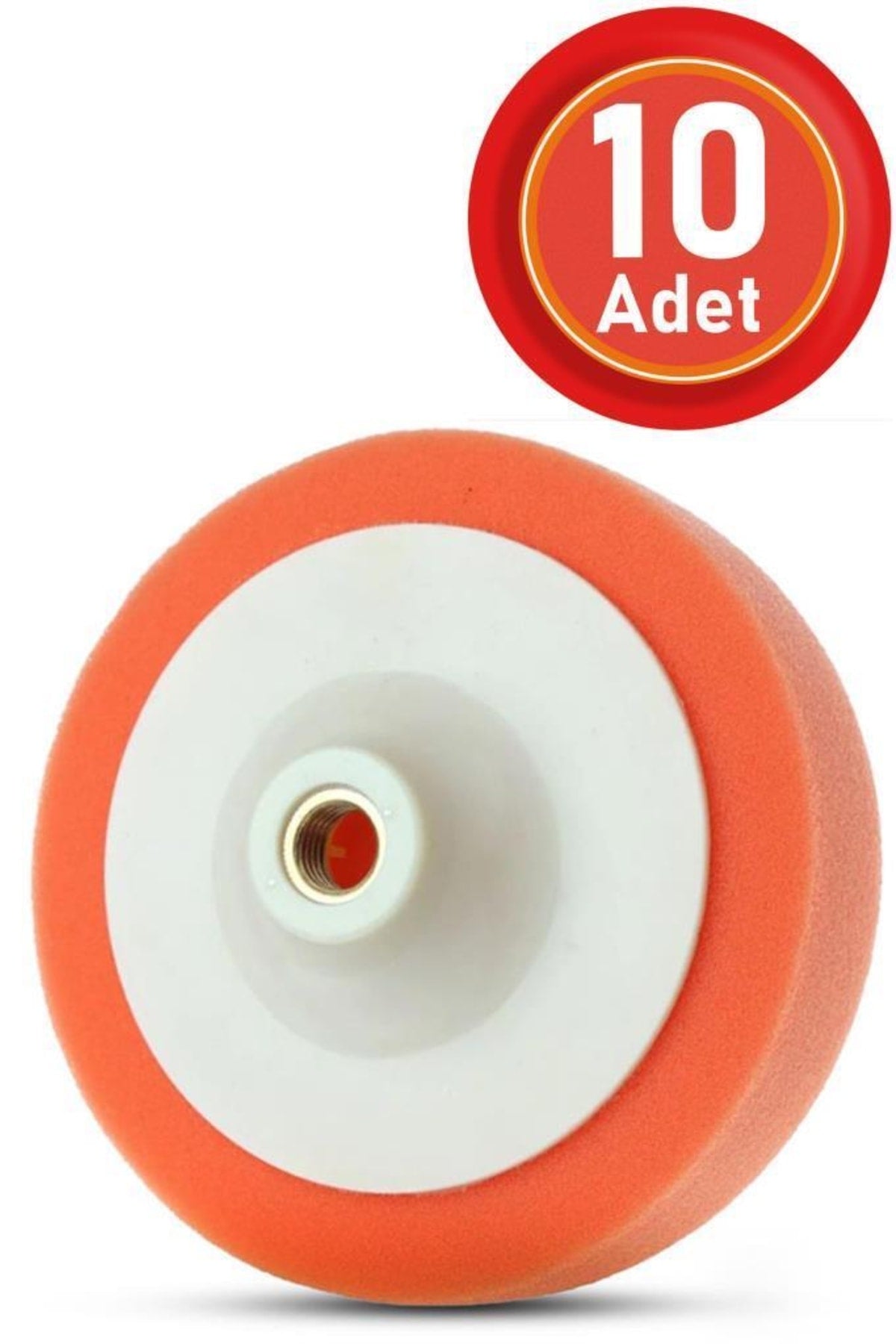 10 Adet Polisaj Süngeri Turuncu Oto Pasta Cila Parlatma Pedi 150mm Matkap Aparatı