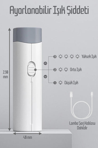 4in1 Şarjlı Masa Lambası Powerbank Özellikli Telefon Standlı Kamp El Feneri Çalışma Okuma Işığı 975