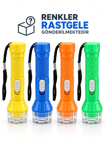 Pilli Mini El Feneri Anahtarlık Lambası Acil Durum Feneri Kulplu T50