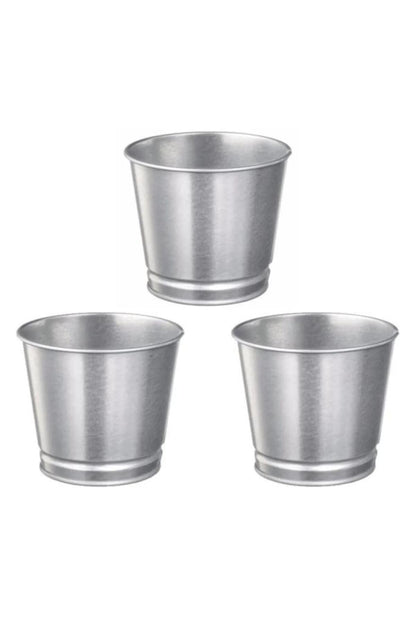 Bıntje Galvanizli Çelik Saksı - 9 Cm X 3 Adet