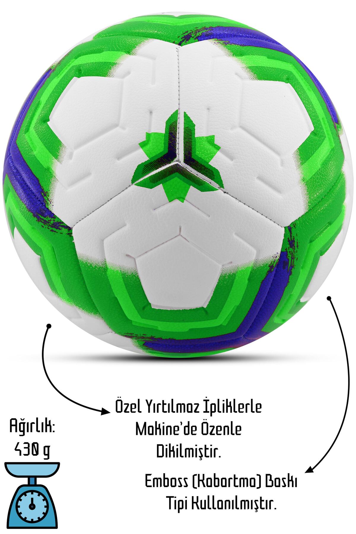 Orijinal Futbol Topu Premiera Sert Zemin Halı Saha Futbol Topu Hibrit Yeşil No:5