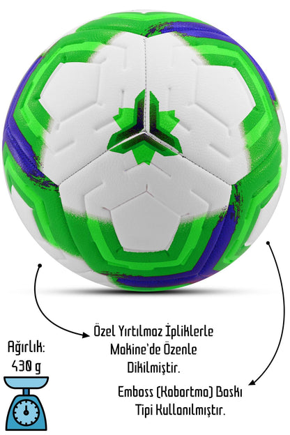 Orijinal Futbol Topu Premiera Sert Zemin Halı Saha Futbol Topu Hibrit Yeşil No:5