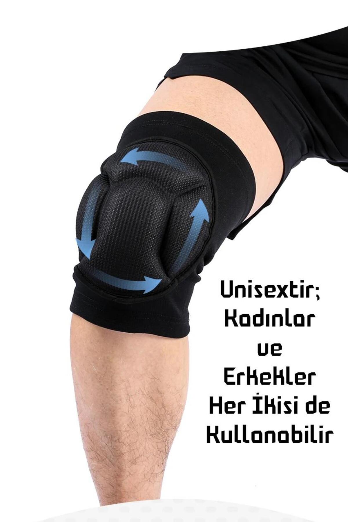 Deluxe Unisex Voleybol Dizliği Darbe Emici Sünger Basketbol Dizlik Bisiklet Spor Dizliği Large