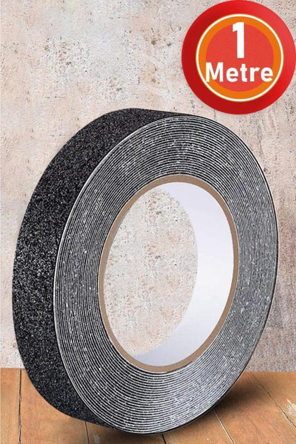 1 Mt Bondit Siyah Yapışkanlı Kaygan Zemin Bandı Basamak Merdiven Kaydırmaz Bant 25mm