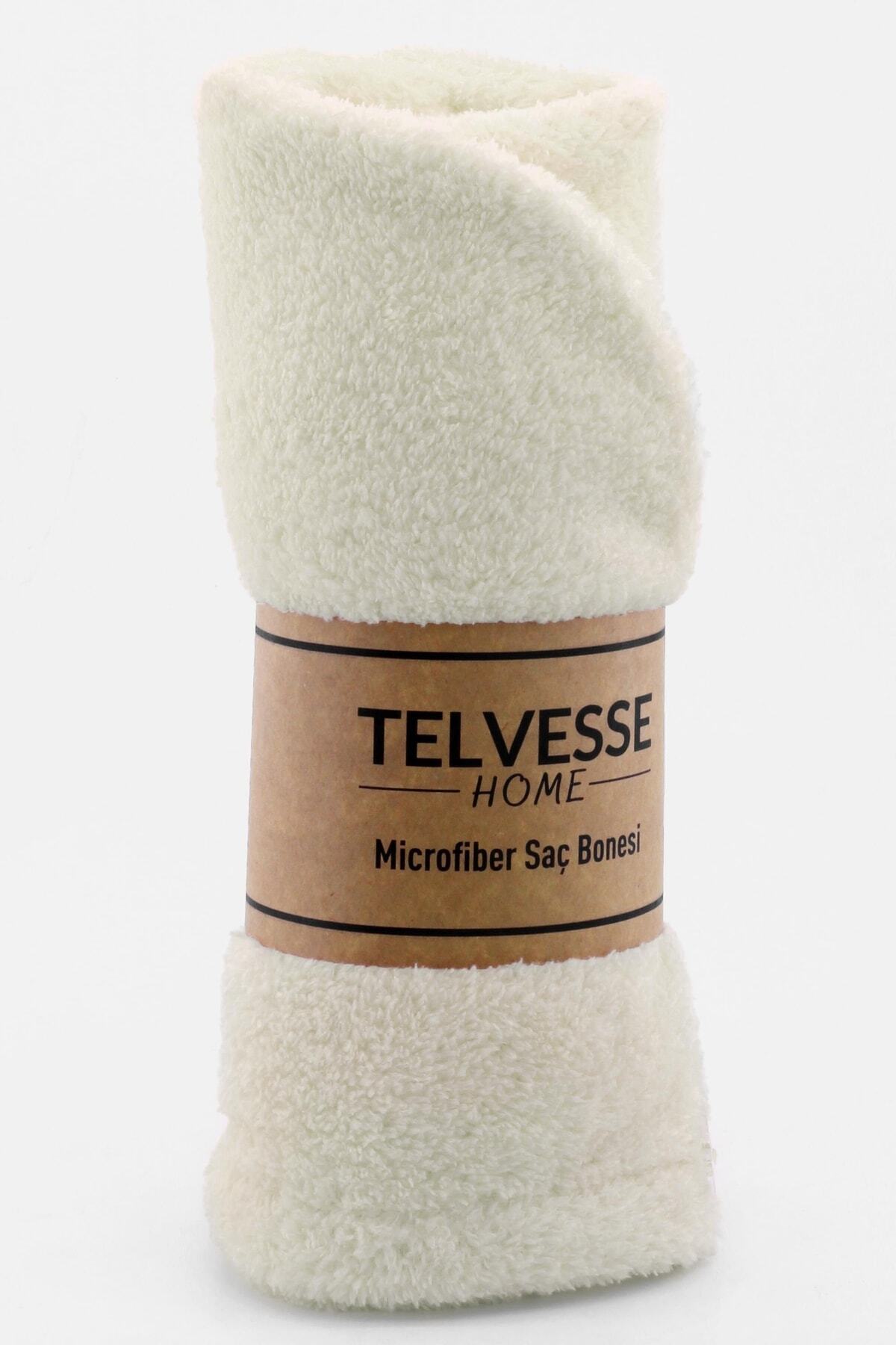 Kalın Mikrofiber Saç Havlusu Plaj Deniz Havuz Bonesi Kurulama Banyo Saç Kurutma Baş Havlusu Krem