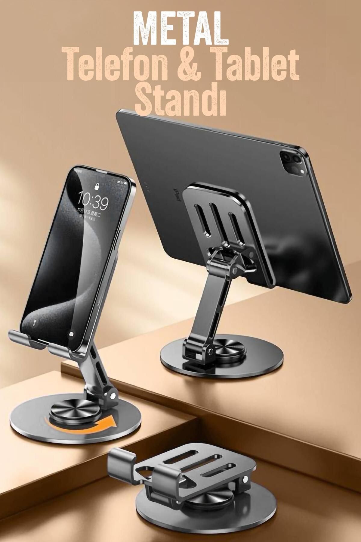Ayarlanabilir Metal Katlanabilir Telefon Tutucu Tablet Standı Yüksek Kalite 360° S013