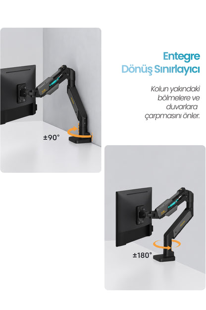 24-57" Armada Ultrawide Ekran Monitör Kolu 30 KG Kapasiteli VESA Uyumlu Tam Hareketli Monitör Standı