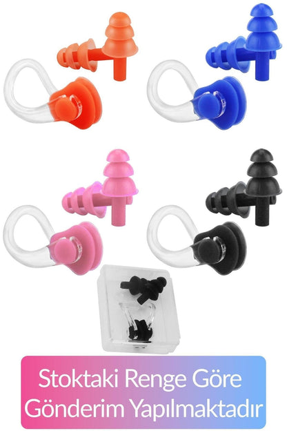 4LÜ SET Swimmer PRO Buğu Yapmaz Havuz Deniz Yüzücü Gözlüğü Boneli Tıkaçlı UV Korumalı Yüzme Siyah