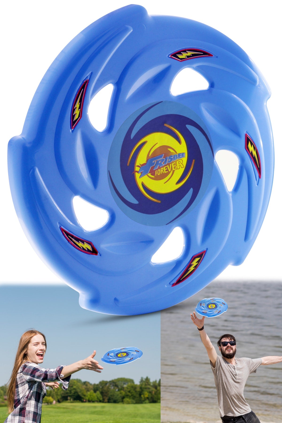 4lü Frisbee Frizbi Fırlatma Diski Disk Atma Oyunu Çocuk Yetişkin Plaj Bahçe Oyuncak 24 Cm