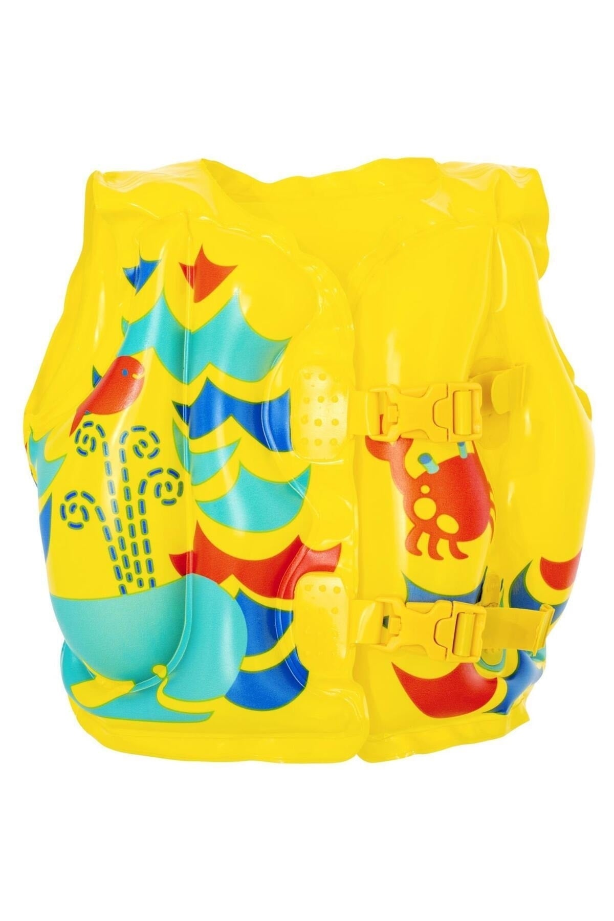 3-6 Yaş Çocuk Yüzme Yeleği Swimvest Şişme Yüzücü Havuz Yelek Can Yeleği Sarı 41x30 cm