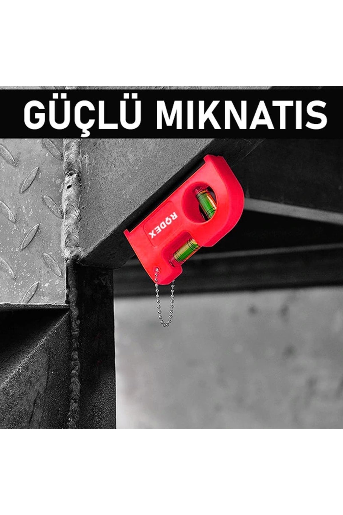 Rodex Cep Tipi Mini Su Terazisi Kırmızı Mıknatıslı Su Terazisi