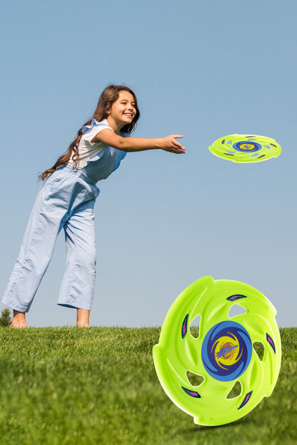 Frisbee Frizbi Fırlatma Diski Disk Atma Oyunu Çocuk Yetişkin Plaj Bahçe Oyuncak 24 Cm Neon Yeşil