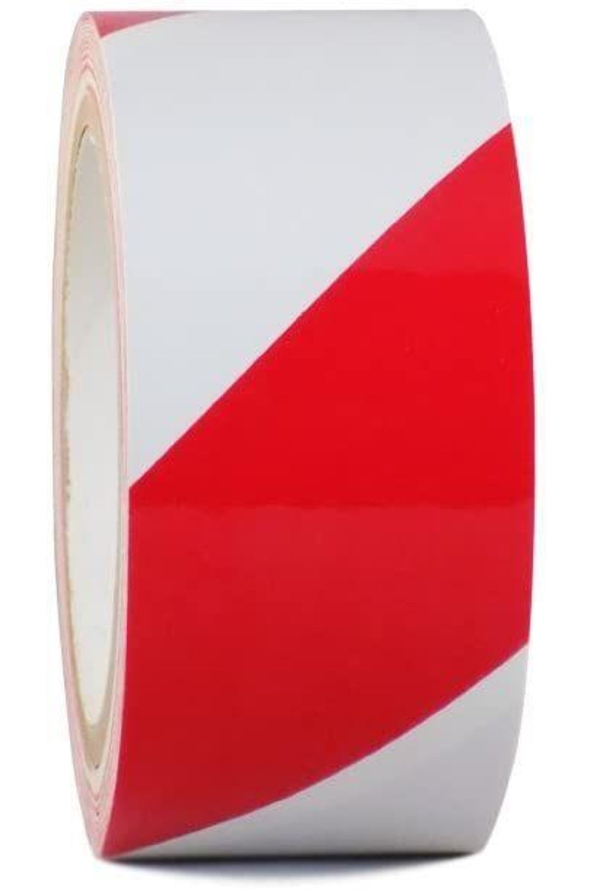 Reflektörlü Fosforlu Reflektif Ikaz Bandı Reflekte Bant 5 Cm Kırmızı Beyaz 1 Metre