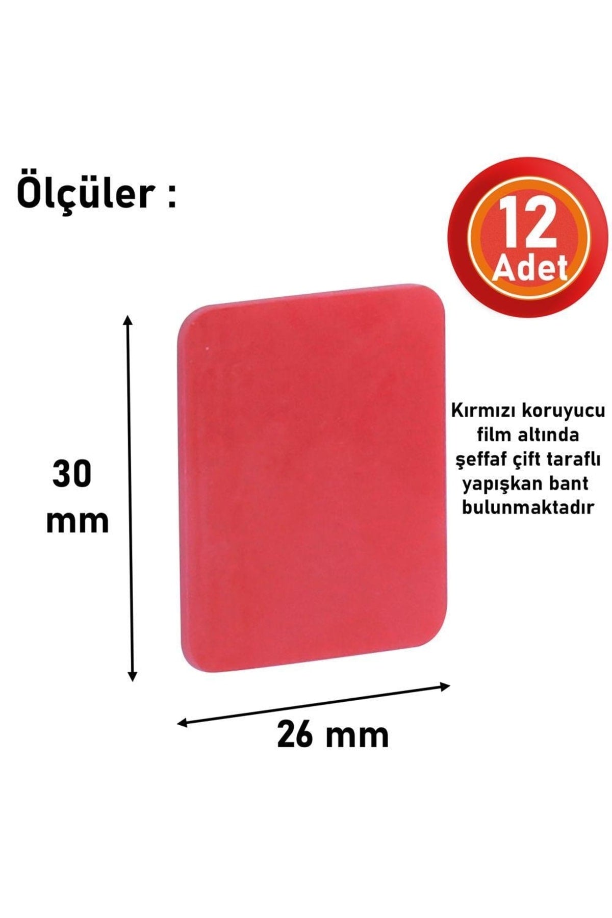 Bondit Çerçeve Tablo Banyo Mutfak Montaj Bandı Dörtgen 30x26mm