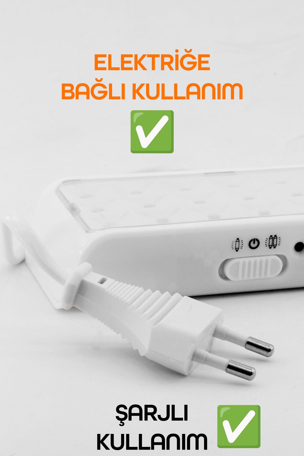 36 LED Şarjlı Işıldak POWER Lambası Otomatik Yanan Fener 2 Kademeli Elektrikli El Feneri 47733